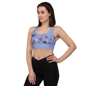 Spring Dink Gradient© Lavender Compression Racerback  Sports Bra for Pickleball Enthusiasts