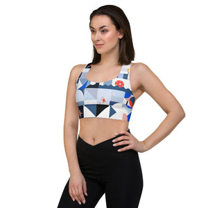 Dink & Drive under the Sun Summertime© Compression Racerback Sports Bra for Women Pickleball Enthusiasts