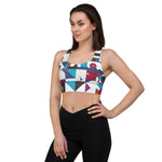Load image into Gallery viewer, Dink &amp; Drive under the Sun Hopeful Discordance© Women&#39;s Compression Racerback Sports Bra for Pickleball Enthusiasts
