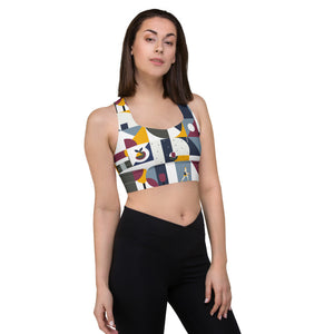 Dink & Drive under the Sun Soft Chaos© Compression Racerback Sports Bra for Women Pickleball Enthusiasts