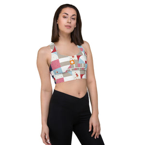 Dink & Drive under the Sun Recoup2© Women's Compression Racerback Sports Bra for Pickleball Enthusiasts
