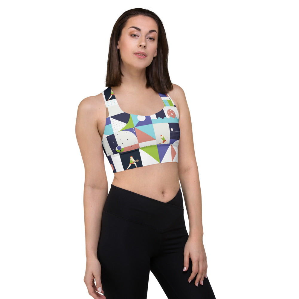 Dink & Drive under the Sun Rowdy© Compression Racerback Sports Bra for Women Pickleball Enthusiasts