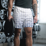 Load image into Gallery viewer, &quot;I Campi da Pickleball©&quot; Ombre Blue Men&#39;s Long Casual Shorts for Pickleball Enthusiasts
