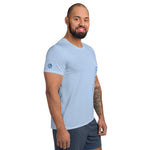 Load image into Gallery viewer, Hawkes Blue  SKYblue Pickleball Men&#39;s Performance Athletic Short Sleeve Shirt w/MaxDri &amp; MicroBlok

