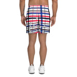 Load image into Gallery viewer, Got Pla(yed)id© Red, White &amp; Blue Men&#39;s Long Casual Shorts for Pickleball Enthusiasts
