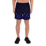 Load image into Gallery viewer, Spring Dink Logo© Gradient Black, Blue, Tangelo, &amp; Yellow Men&#39;s Long Casual Shorts for Pickleball Enthusiasts
