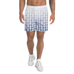 Load image into Gallery viewer, &quot;I Campi da Pickleball©&quot; Ombre Blue Men&#39;s Long Casual Shorts for Pickleball Enthusiasts
