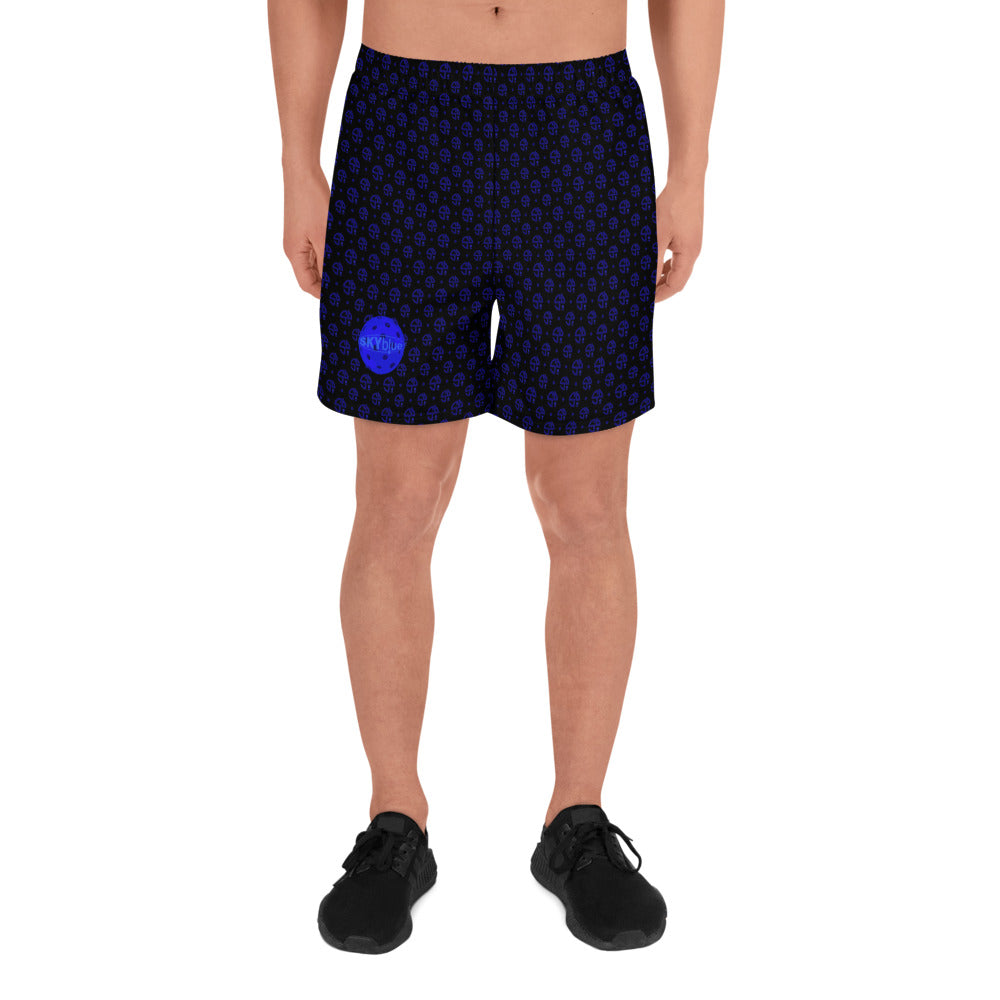 SB© Black & Blue Men's Long Casual Shorts for Pickleball Enthusiasts