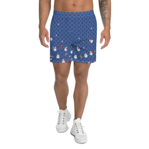 Spring Dink Logo Gradient© Red, White & Blue Men's Long Casual Shorts for Pickleball Enthusiasts