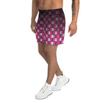 Load image into Gallery viewer, &quot;I Campi da Pickleball©&quot; Ombre Bright Magenta &amp; Black Men&#39;s Long Casual Shorts for Pickleball Enthusiasts
