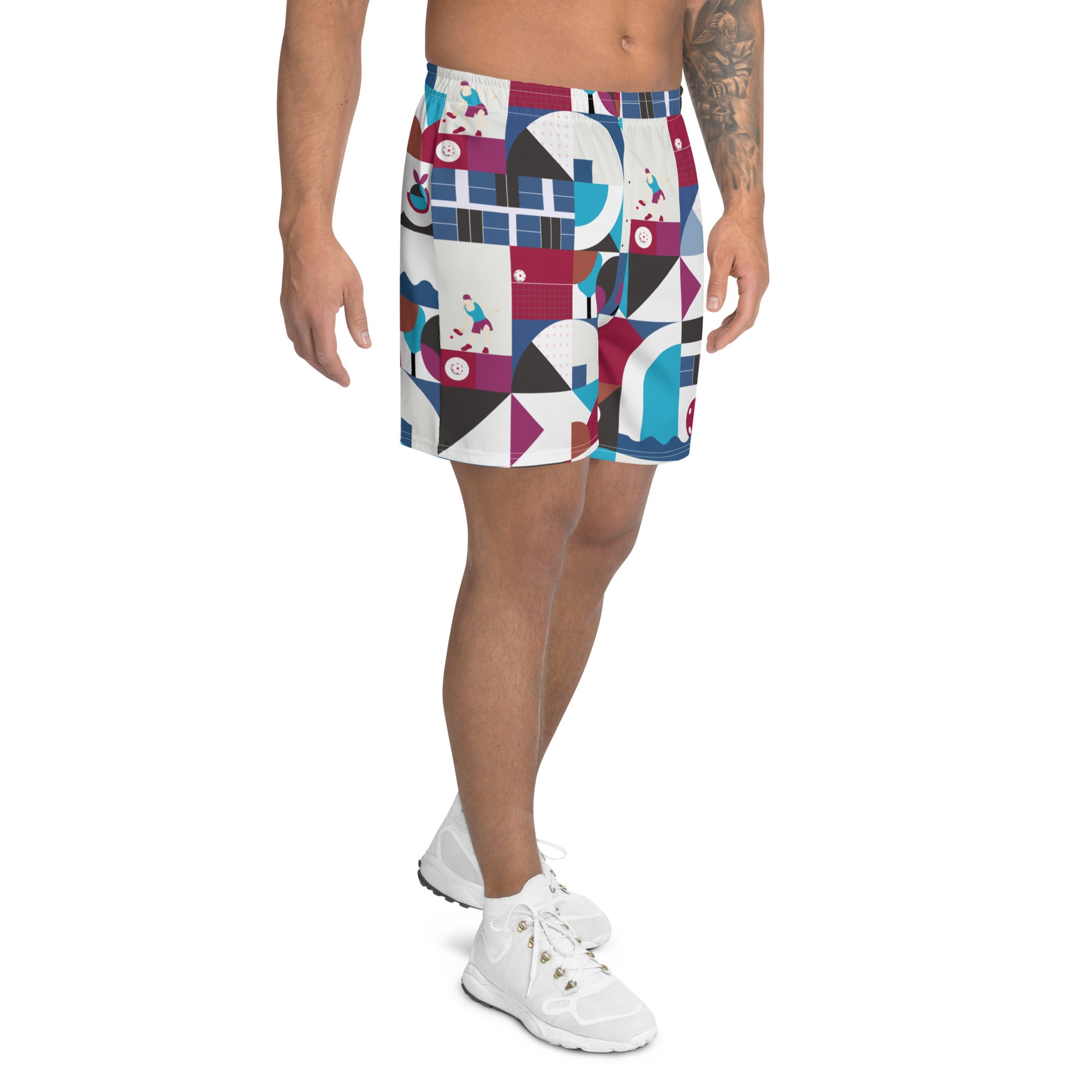 Dink & Drive under the Sun Hopeful Discordance© Men's Long Casual Shorts for Pickleball Enthusiasts