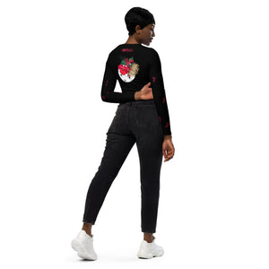 Put a Bow on it!©  Long-sleeve Crop top, UPF 50+ for Pickleball Enthusiasts