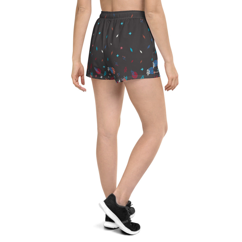 Spring Dink Gradient© Hopeful Discordance Women's Pickleball Athletic Short Shorts w/pockets