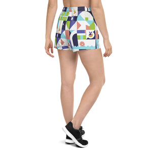 Dink & Drive under the Sun Rowdy© Women's Pickleball Athletic Short Shorts w/pockets