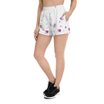 Load image into Gallery viewer, Spring Dink Logo© Gradient Grey &amp; Fuchsia Women&#39;s Pickleball Athletic Short Shorts w/pockets
