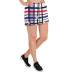 Load image into Gallery viewer, Got Pla(yed)id© Red, White &amp; Blue Women&#39;s Pickleball Athletic Short Shorts w/pockets
