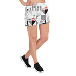 Load image into Gallery viewer, Dink &amp; Drive under the Sun© Shades of Gray, Verdigris, Lavender &amp; Red Women&#39;s Pickleball Athletic Short Shorts w/pockets
