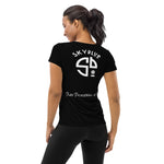Load image into Gallery viewer, SKYblue™  Black Women&#39;s Performance Athletic T-Shirt for Pickleball Enthusiasts - Play Pickleball in Style!
