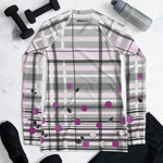Load image into Gallery viewer, Got Pla(yed)id© Grey &amp; Fuchsia Women&#39;s Performance Long Sleeve Shirt for Pickleball Enthusiasts, UPF 50+
