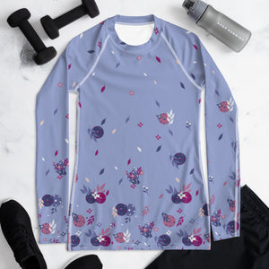 Spring Dink Gradient© Lavender Women's Performance Long Sleeve Shirt for Pickleball Enthusiasts, UPF 50+