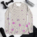 Load image into Gallery viewer, Spring Dink Logo© Gradient Beige &amp; Fuchsia Women&#39;s Performance Long Sleeve Shirt for Pickleball Enthusiasts, UPF 50+
