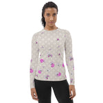 Load image into Gallery viewer, Spring Dink Logo© Gradient Beige &amp; Fuchsia Women&#39;s Performance Long Sleeve Shirt for Pickleball Enthusiasts, UPF 50+
