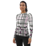 Load image into Gallery viewer, Got Pla(yed)id© Grey, Black &amp; Fuchsia Women&#39;s Performance Long Sleeve Shirt for Pickleball Enthusiasts, UPF 50+
