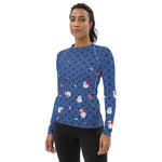 Load image into Gallery viewer, Spring Dink Logo© Gradient Red, White &amp; Blue Women&#39;s Performance Long Sleeve Shirt for Pickleball Enthusiasts, UPF 50+
