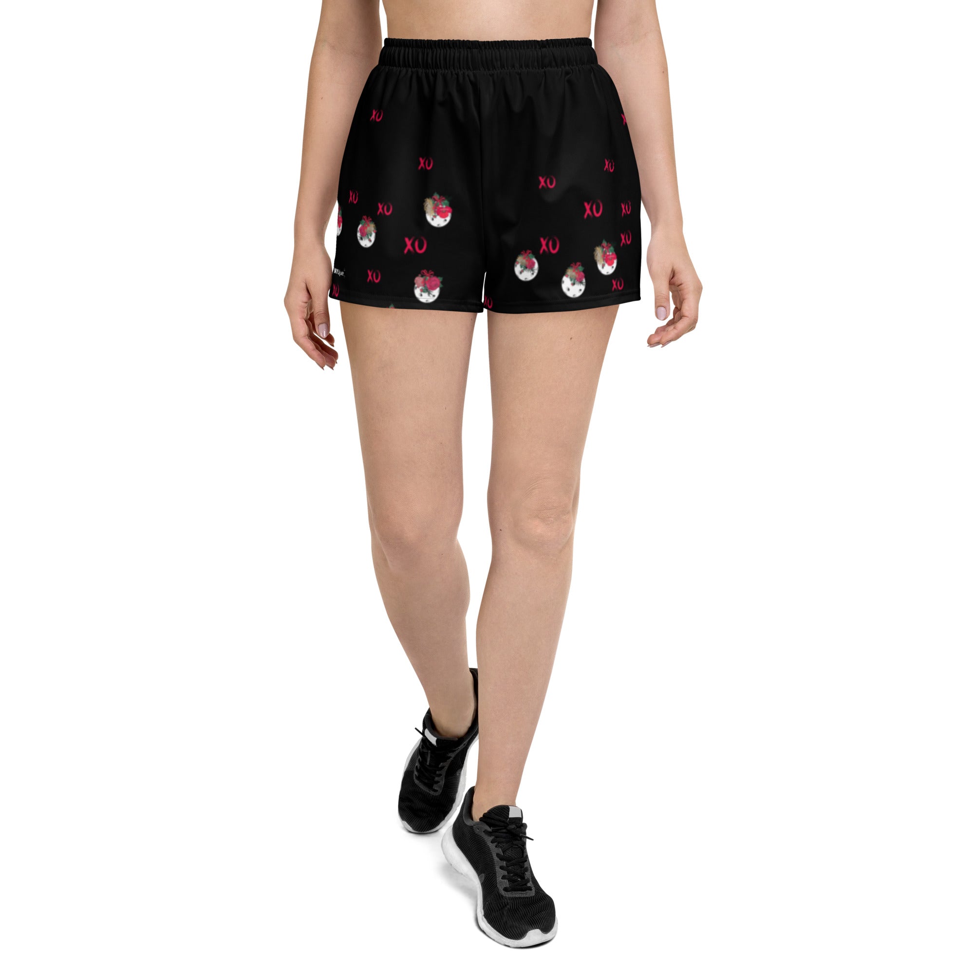 Be my Valentine!© XO Women's Pickleball Athletic Short Shorts w/pockets