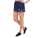 Load image into Gallery viewer, Spring Dink Gradient© Blue Women&#39;s Pickleball Athletic Short Shorts w/pockets
