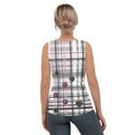 Load image into Gallery viewer, Got Pla(yed)id© Grey, Black &amp; Fuchsia Women&#39;s Tank Top for Pickleball Enthusiasts
