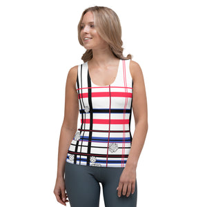Got Pla(yed)id© Red, White & Blue Tank Top for Pickleball Enthusiasts
