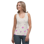 Load image into Gallery viewer, Spring Dink Logo© Gradient Beige &amp; Fuchsia Tank Top for Pickleball Enthusiasts
