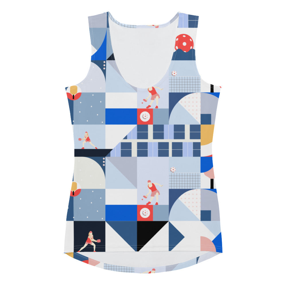 Dink & Drive under the Sun Summertime© Tank Top for Women Pickleball Enthusiasts