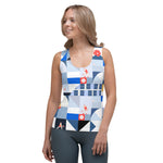 Load image into Gallery viewer, Dink &amp; Drive under the Sun Summertime© Tank Top for Women Pickleball Enthusiasts
