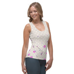 Load image into Gallery viewer, Spring Dink Logo© Gradient Beige &amp; Fuchsia Tank Top for Pickleball Enthusiasts
