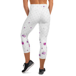 Load image into Gallery viewer, Spring Dink Logo Gradient© Grey &amp; Fuchsia High-Waisted Women&#39;s Pickleball Capris, UPF 50+
