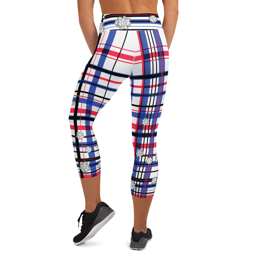 Got Pla(yed)id© Red, White & Blue Women's High-Waisted Pickleball