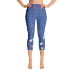 Load image into Gallery viewer, Spring Dink Logo Gradient© Red, White &amp; Blue Capri Leggings for Pickleball Enthusiasts, UPF 50+
