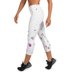 Load image into Gallery viewer, Spring Dink Logo Gradient© Grey &amp; Fuchsia High-Waisted Women&#39;s Pickleball Capris, UPF 50+
