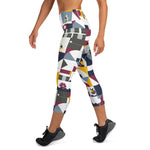 Load image into Gallery viewer, Dink &amp; Drive under the Sun Soft Chaos© Women&#39;s Pickleball High-Waisted Capris, UPF 50+
