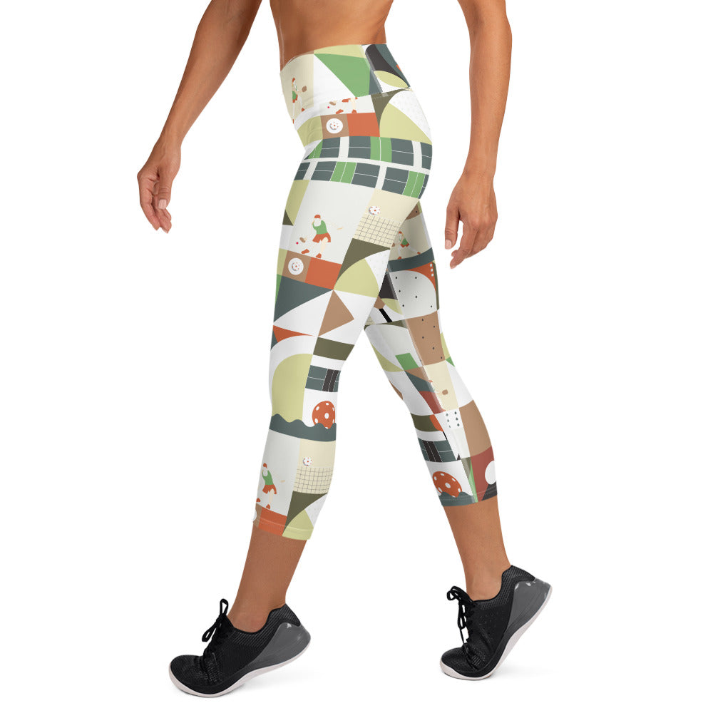 Dink & Drive under the Sun Considerate© Women's High-Waisted Pickleball Capris, UPF 50+