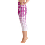 Load image into Gallery viewer, &quot; I Campi da Pickleball©&quot; Reverse Ombre Moderate Pink High Waisted Women&#39;s Pickleball Capris, UPF 50+
