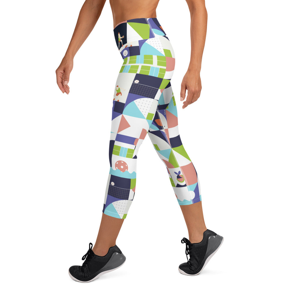 Dink & Drive under the Sun Rowdy© Women Performance Pickleball Capris, UPF 50+