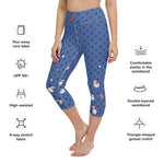 Load image into Gallery viewer, Spring Dink Logo Gradient© Red, White &amp; Blue Capri Leggings for Pickleball Enthusiasts, UPF 50+
