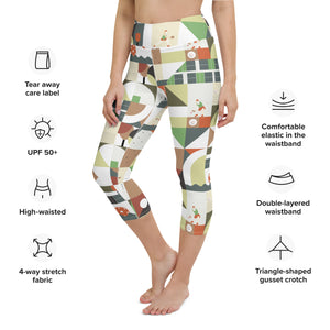 Dink & Drive under the Sun Considerate© Women's High-Waisted Pickleball Capris, UPF 50+