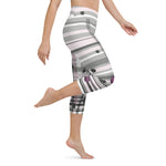 Load image into Gallery viewer, Got Pla(yed)id© Grey, Black &amp; Fuchsia Women&#39;s Pickleball Capris, UPF 50+
