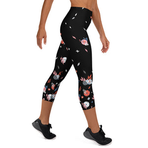 "Spring Dink Gradient© Black & Shades of Gray Women's Pickleball Capris, UPF 50+ - La Vie en Noir du Pickleball"