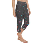 Load image into Gallery viewer, Spring Dink Gradient© Hopeful Discordance Women&#39;s High-Waisted Pickleball Capri Leggings, UPF 50+
