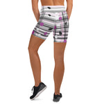 Load image into Gallery viewer, Got Pla(yed)id© Grey &amp; Fuchsia Women&#39;s High Waisted Pickleball Shorts
